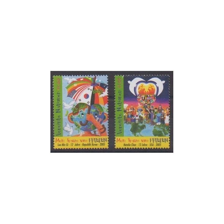 Buy this set of stamps of United Nations (UN - Vienna) of the year 2005 (Nb 462/463).