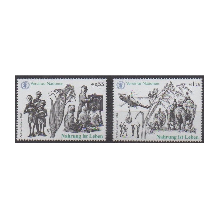 Acheter cette série de timbres des Nations Unies (ONU - Vienne) de l'année 2005 (No 464/465).