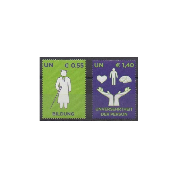 Acheter cette série de timbres des Nations Unies (ONU - Vienne) de l'année 2008 (No 553/554).