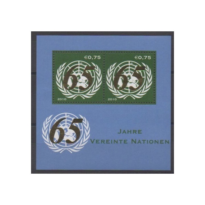 Buy this souvenir sheet  of United Nations (UN - Vienna) of the year 2010 (Nb BF20).