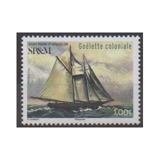 Acheter ce timbre de Saint-Pierre et Miquelon de l'année 2021 (Goélette coloniale).