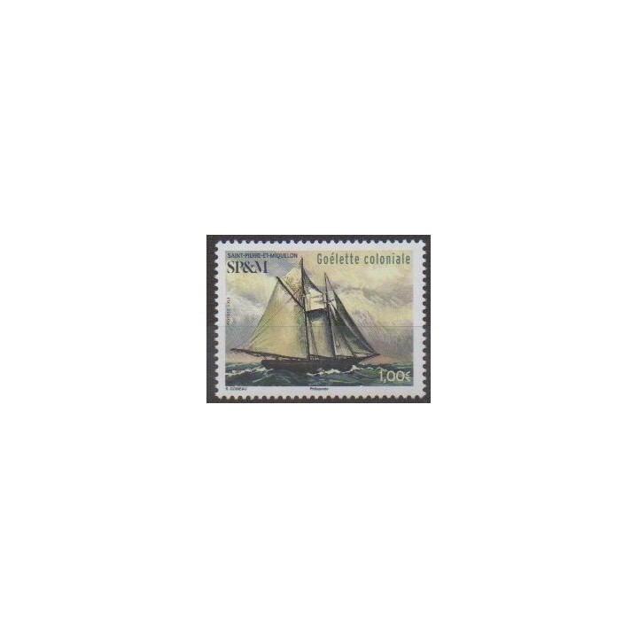 Acheter ce timbre de Saint-Pierre et Miquelon de l'année 2021 (Goélette coloniale).