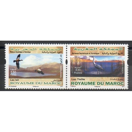 Maroc - 2014- No 1694/1695 - Oiseaux