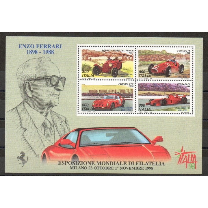 Timbres - voitures - Italie - 1998- No BF 19