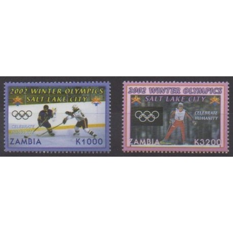 Zambie - 2002 - No 1208/1209 - Jeux olympiques d'hiver