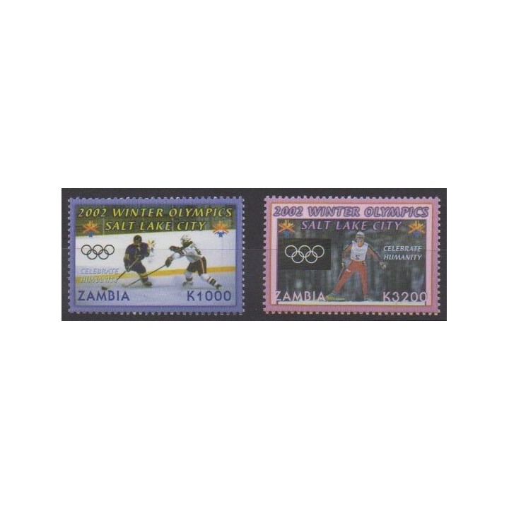 Buy this set of stamps of Zambia of the year 2002 (Nb 1208/1209).