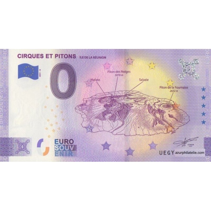 Euro banknote memory - 2021 - La Réunion - Cirques et Pitons - (La Réunion)