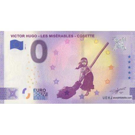 Euro banknote memory - 37 - Victor Hugo - Les Miserables - Cosette - 2021-5 - Anniversary