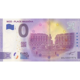 Billet souvenir touristique - 2021-2 - Nice - Place Masséna - (Alpes-Maritimes)