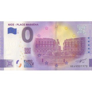 Billet souvenir touristique - 2021-2 - Nice - Place Masséna - (Alpes-Maritimes)