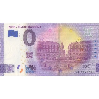 Billet souvenir touristique - 2021-2 - Nice - Place Masséna - (Alpes-Maritimes)