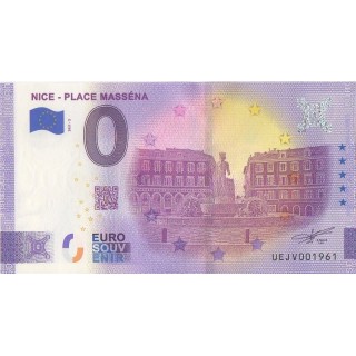 Billet souvenir touristique - 2021-2 - Nice - Place Masséna - (Alpes-Maritimes)