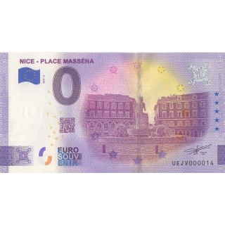 Billet souvenir touristique - 2021-2 - Nice - Place Masséna - (Alpes-Maritimes)