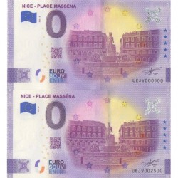Billet souvenir - 06 - Nice - Place Masséna - Normal et anniversaire - 2021-2 - No 500 - 2500