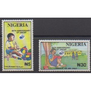Buy this set of stamps of Nigeria of the year 1996 (Nb 664/665).