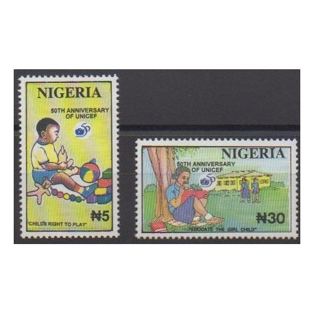 Nigeria - 1996 - Nb 664/665 - Childhood