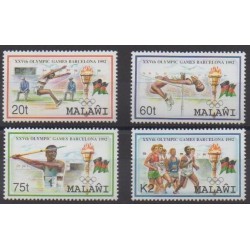 Malawi - 1992 - No 609/612 - Jeux Olympiques d'été