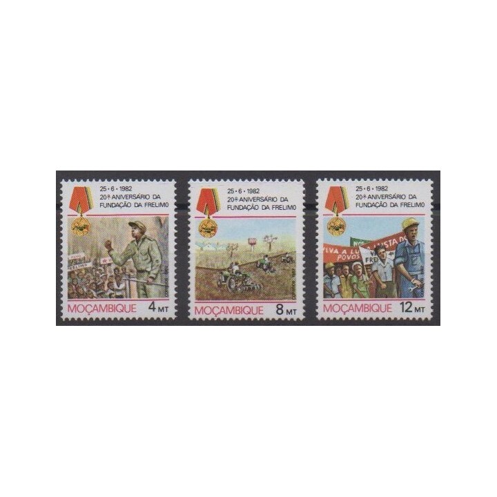 Buy this set of stamps of Mozambique of the year 1982 (Nb 875/877).