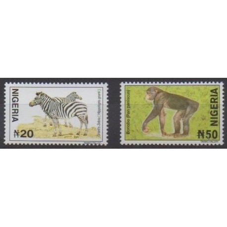 Nigeria - 2005 - Nb 726a et 730a - Mamals