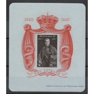 Timbres  - Monaco - Blocs et feuillets  - 1947 - No BF 2A - neuf sans charnière - papier bleuté