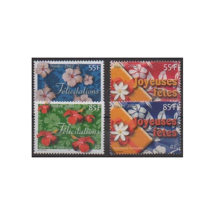Buy this set of stamps of Polynesia of the year 2002 (Nb 657/660).