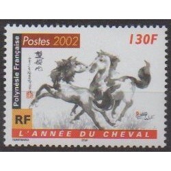 Polynésie - 2002 - No 656 - Horoscope - Chevaux