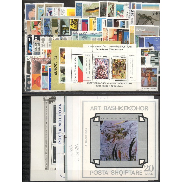 Timbres - art divers - Europa - 1993 - 98 valeurs - 9 BF - 46 pays