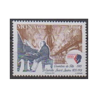 Acheter ce timbre de Monaco de l'année 2021 (Camille Saint Saëns).