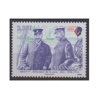 Buy this stamp of Monaco of the year 2021 (Albert 1er).