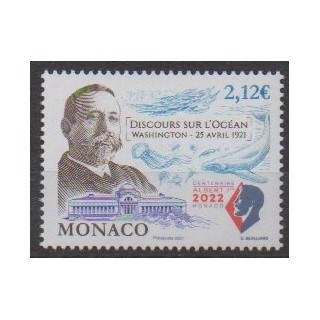 Buy this stamp of Monaco of the year 2021 (Discours de l'océan).