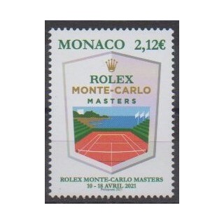 Acheter ce timbre de Monaco de l'année 2021 (Rolex Monte-Carlo masters).