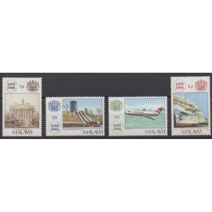 Acheter cette série de timbres du Malawi de l'année 1988 (No 529/532).