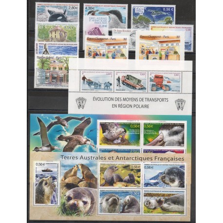 French Southern and Antarctic Territories - Complete year - 2010 - Nb 552/577 - BF23/BF24