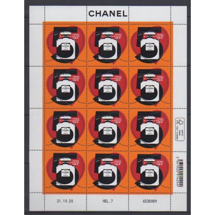 Buy this souvenir sheet  of France of the year 2021 (Nb F12 - Chanel n°5).