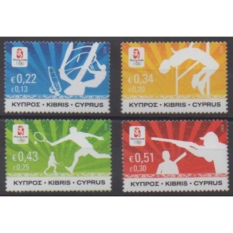 Chypre - 2008 - No 1142/1145 - Jeux Olympiques d'été