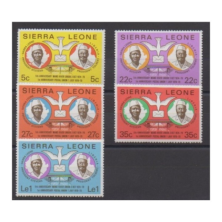 Buy this set of stamps of Sierra Leone of the year 1979 (Nb 418/422).