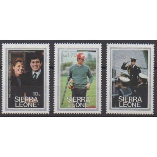 Acheter cette série de timbres de Sierra Leone de l'année 1986 (No 723/725).