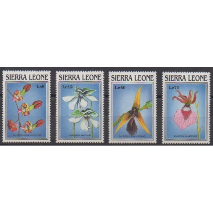 Acheter cette série de timbres de Sierra Leone de l'année 1989 (No 1004/1007).