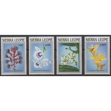 Sierra Leone - 1989 - No 1025/1028 - Orchidées