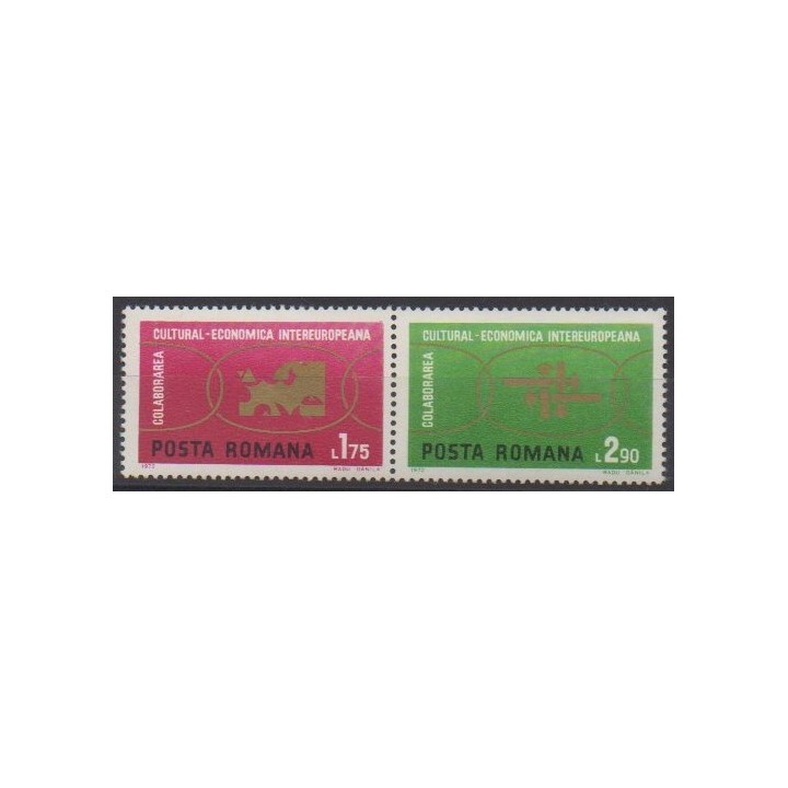 Acheter cette série de timbres de Roumanie de l'année 1972 (No 2680/2681).