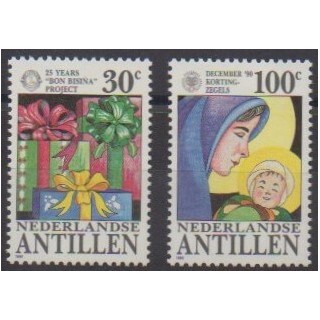 Buy this set of stamps of Netherlands Antilles of the year 1990 (Nb 890/891).