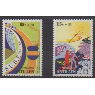 Acheter cette série de timbres des Antilles néerlandaises de l'année 1990 (No 873/874).