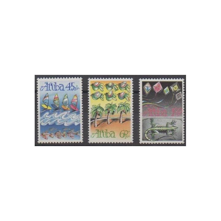 Buy this set of stamps of Aruba (Netherlands Antilles) of the year 1990 (Nb 83/85).