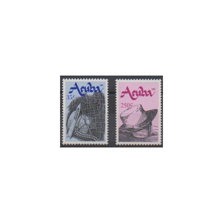 Buy this set of stamps of Aruba (Netherlands Antilles) of the year 1991 (Nb 95/96).