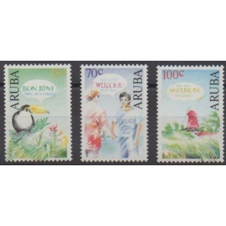 Acheter cette série de timbres d'Aruba (Antilles néerlandaises) de l'année 1991 (No 100/102).