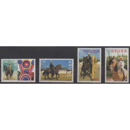 Aruba (Netherlands Antilles) - 1995 - Nb 156/159 - Horses - Various sports