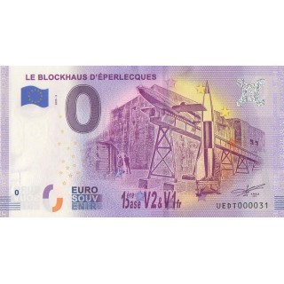 Billet souvenir touristique - 2020-3 - Le blockhaus d'Eperlecques - (Pas-de-Calais)