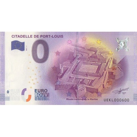 Euro banknote memory - 56 - Citadelle de Port-Louis - 2017-3 - Nb 600
