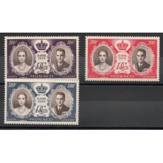Timbres  - Monaco - Poste aérienne - 1956 - No PA63/PA65