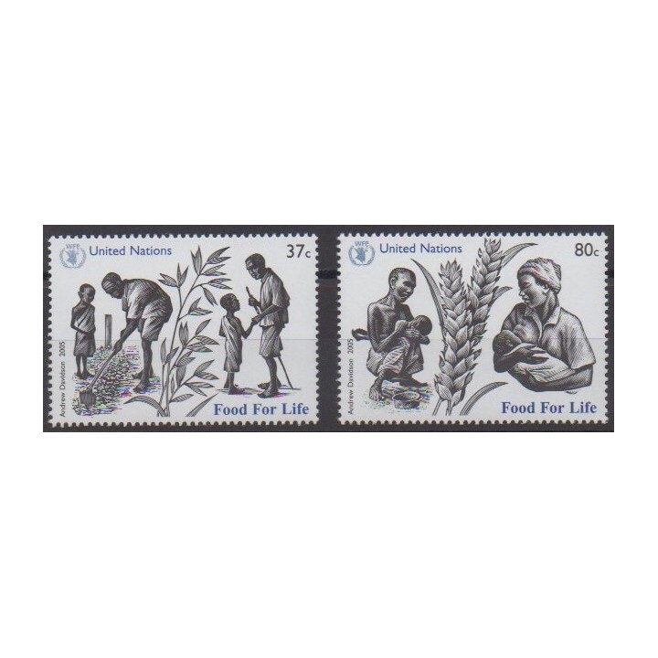 Acheter cette série de timbres des Nations Unies (bureau de New-York) de l'année 2005 (No 976/977).